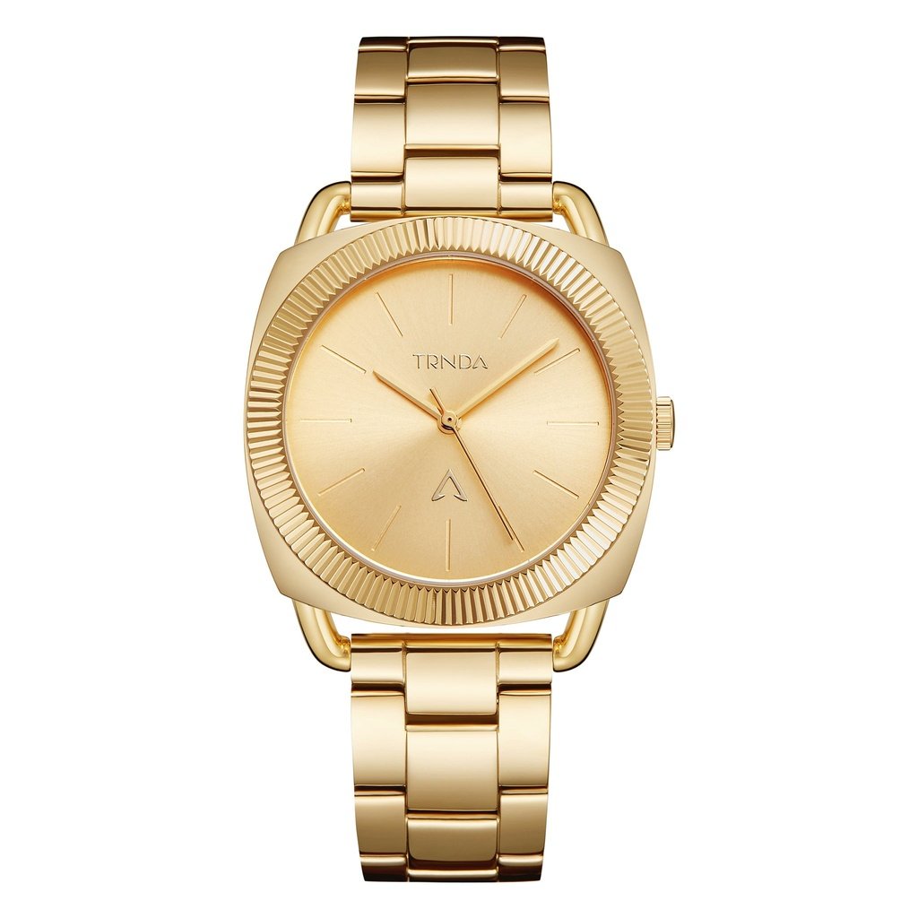 TRNDA Women's Watch with Gold Stainless Steel Case and Gold Stainless Steel Band-0