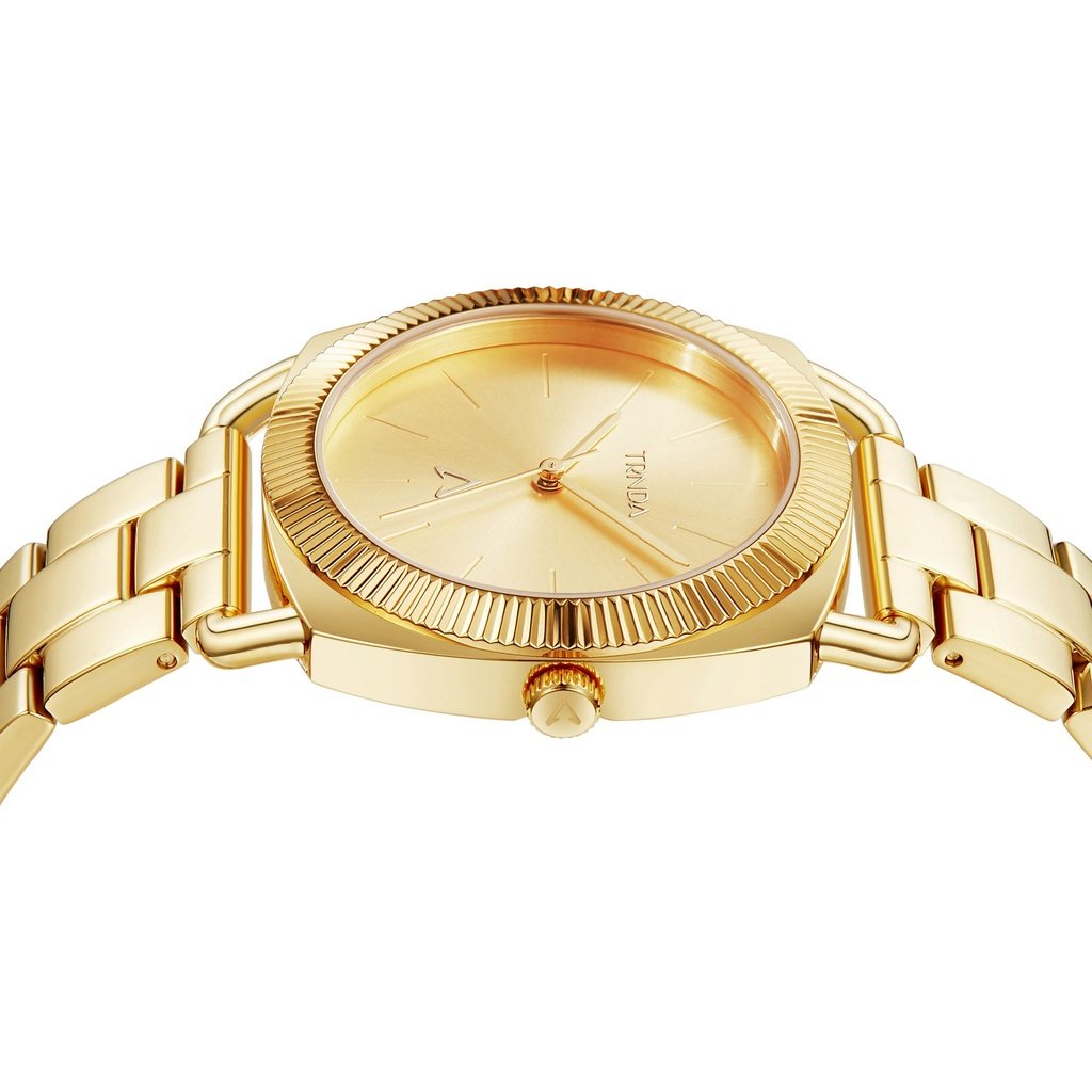 TRNDA Women's Watch with Gold Stainless Steel Case and Gold Stainless Steel Band-2