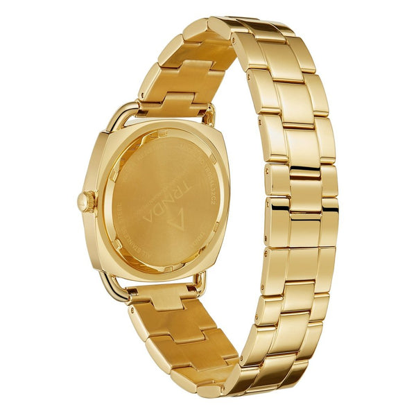 TRNDA Women's Watch with Gold Stainless Steel Case and Gold Stainless Steel Band-3