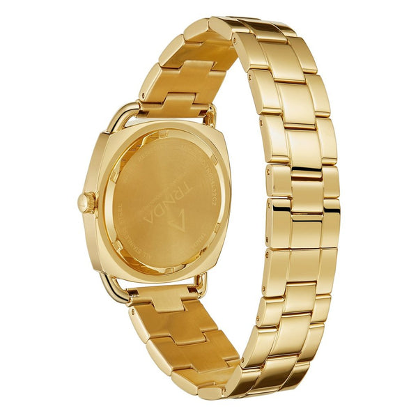 TRNDA Women's Watch with Gold Stainless Steel Case and Gold Stainless Steel Band-3