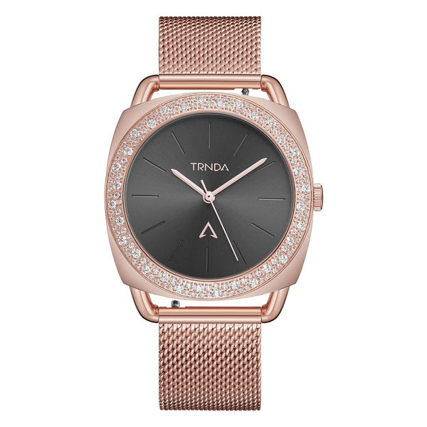 TRNDA Women's Watch with Rose Gold Stainless Steel Case and Rose Gold Stainless Steel Band-0