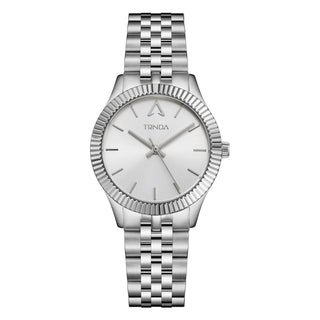 TRNDA Women's Watch with Silver Stainless Steel Case and Silver Stainless Steel Band-0