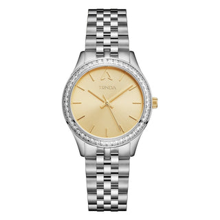 TRNDA Women's Watch with Silver Stainless Steel Case and Silver Stainless Steel Band-0