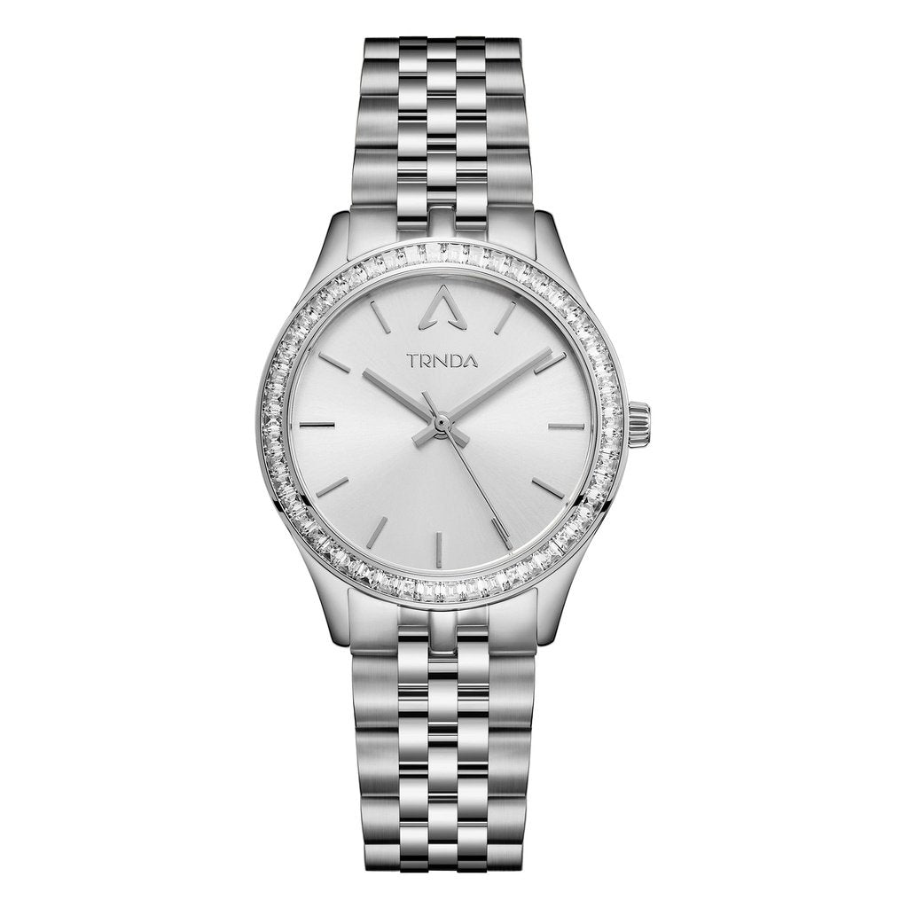 TRNDA Women's Watch with Silver Stainless Steel Case and Silver Stainless Steel Band-0