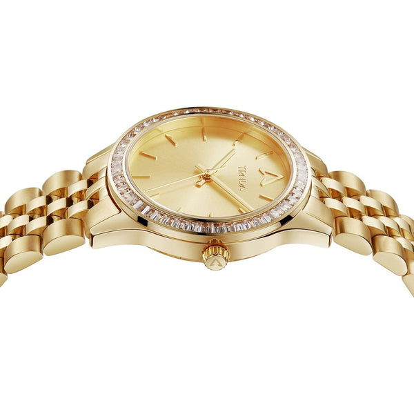 TRNDA Women's Watch with Gold Stainless Steel Case and Gold Stainless Steel Band-2