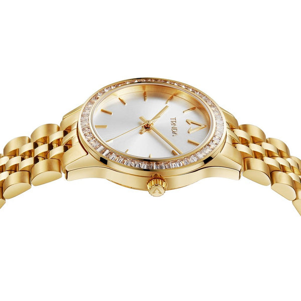 TRNDA Women's Watch with Gold Stainless Steel Case and Gold Stainless Steel Band-2