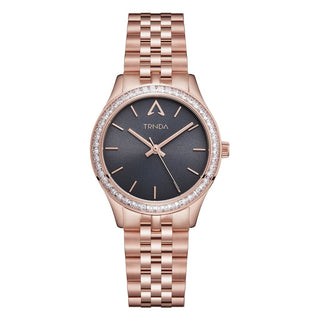 TRNDA Women's Watch with Rose Gold Stainless Steel Case and Rose Gold Stainless Steel Band-0