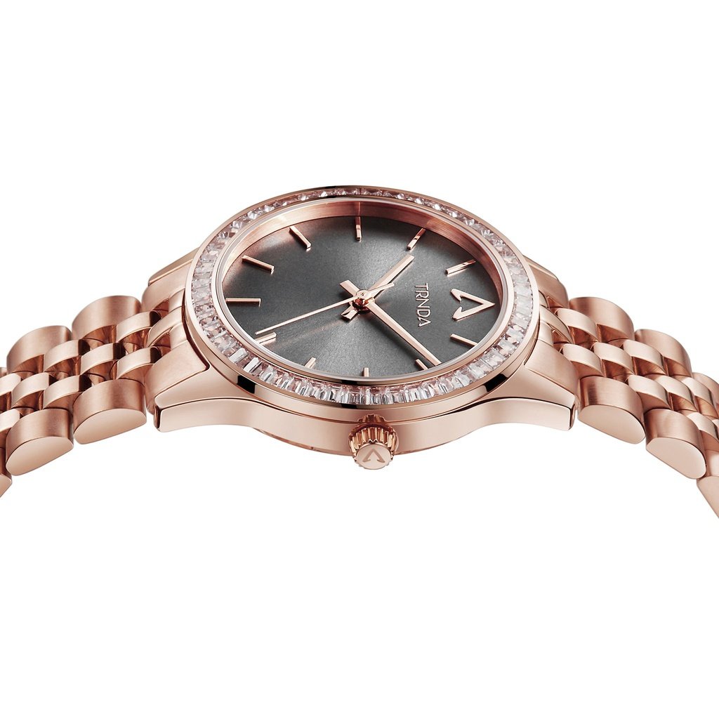 TRNDA Women's Watch with Rose Gold Stainless Steel Case and Rose Gold Stainless Steel Band-2