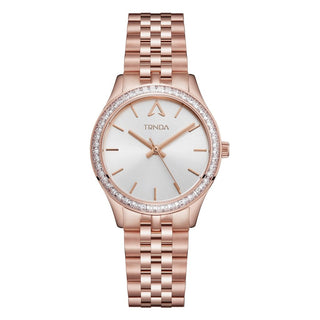 TRNDA Women's Watch with Rose Gold Stainless Steel Case and Rose Gold Stainless Steel Band-0