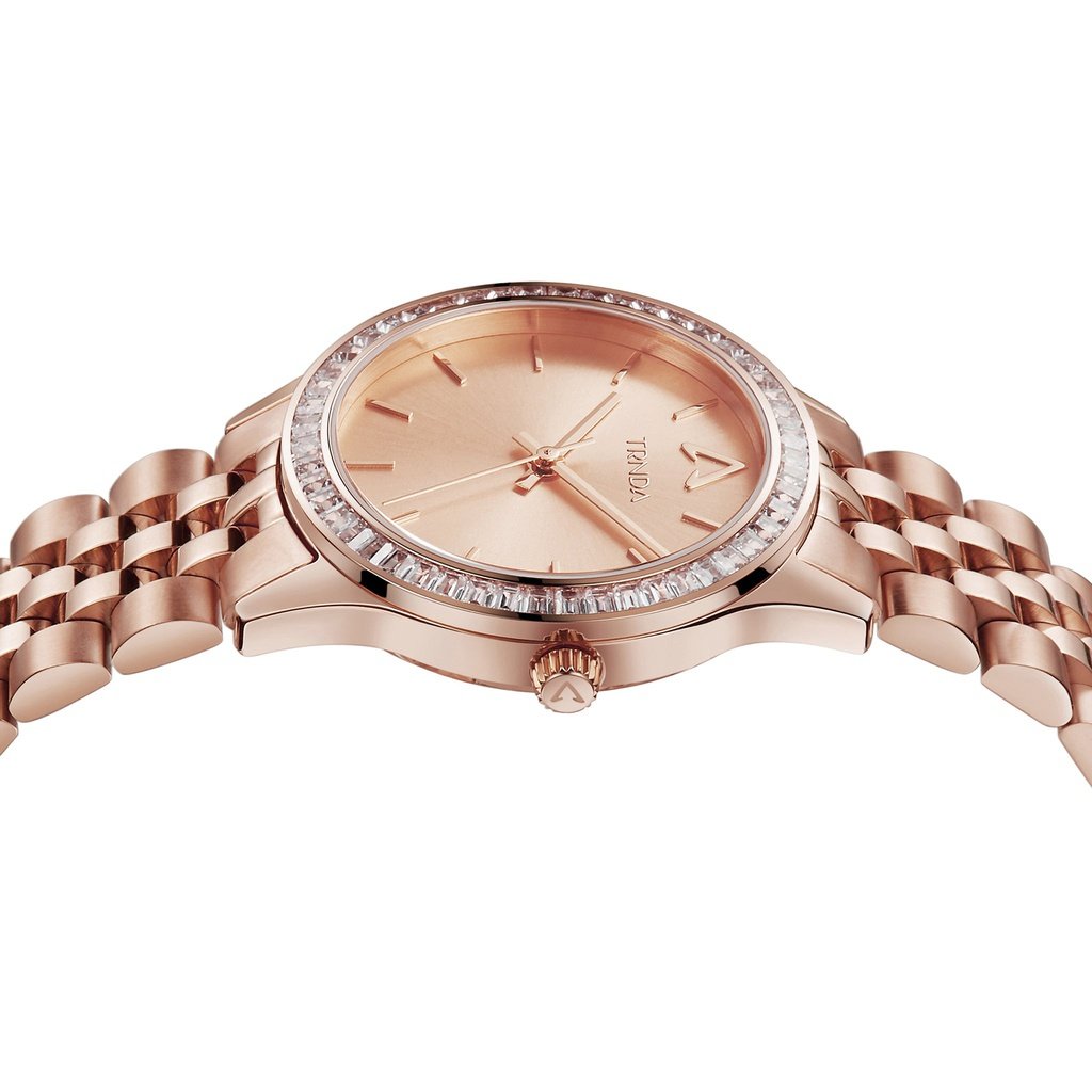 TRNDA Women's Watch with Rose Gold Stainless Steel Case and Rose Gold Stainless Steel Band-2