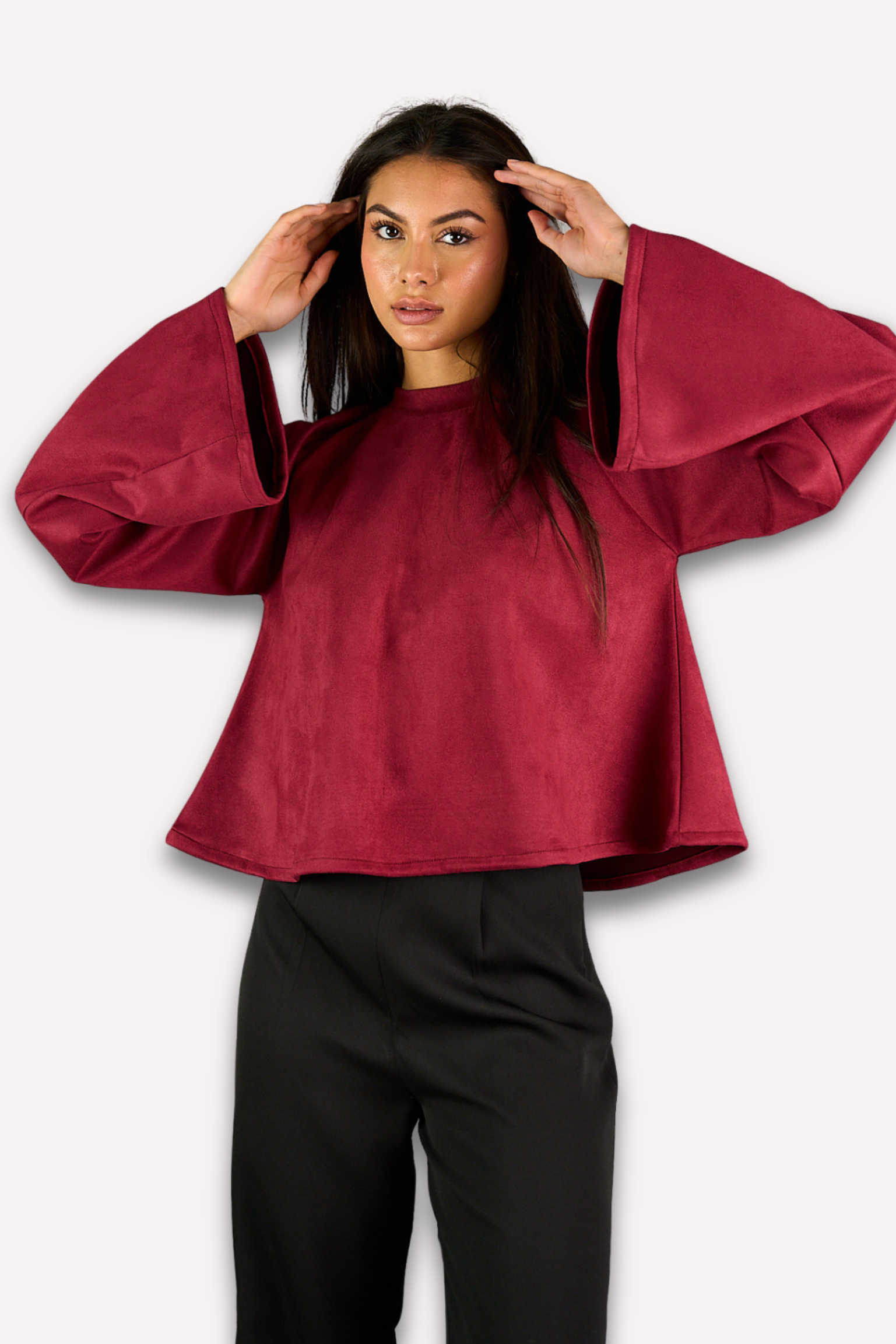 Suede Top - Maroon-0