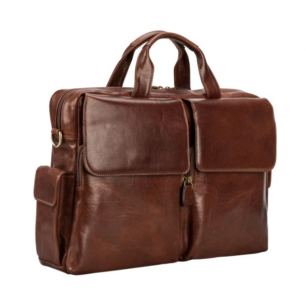 Teddy Professional Leather Business Bag Brown-0