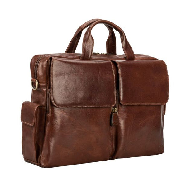 Teddy Professional Leather Business Bag Brown-0