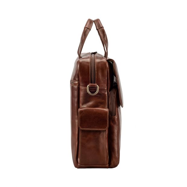 Teddy Professional Leather Business Bag Brown-1