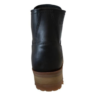 Women 6" Logger, Black Leather Boots-2