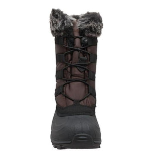 Women's Nylon Winter Brown Leather Boots-2