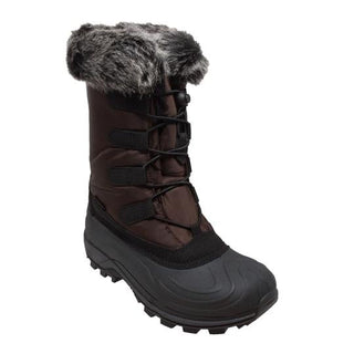 Women's Nylon Winter Brown Leather Boots-0