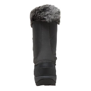 Women's Nylon Winter Grey Leather Boots-1