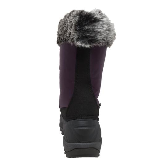 Women's Nylon Winter Purple Leather Boots-1