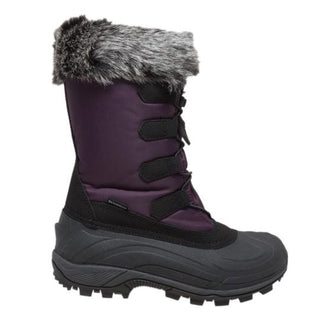 Women's Nylon Winter Purple Leather Boots-4