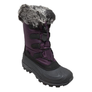 Women's Nylon Winter Purple Leather Boots-0