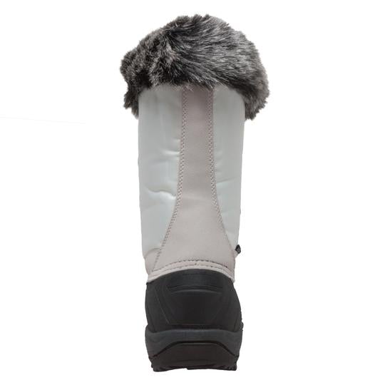 Women's Nylon Winter White Leather Boots-1