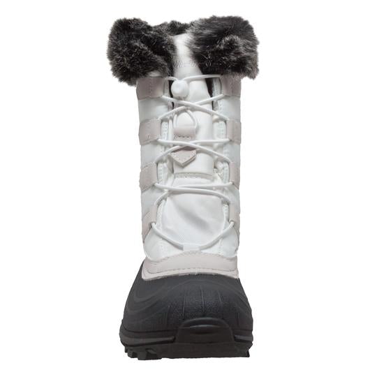 Women's Nylon Winter White Leather Boots-3