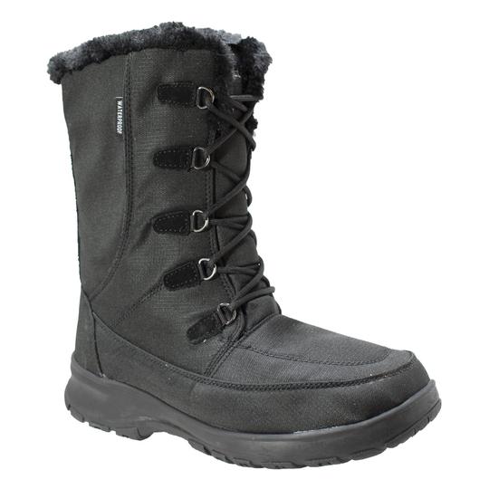 Womens Waterproof Nylon Winter Leather Boots-0