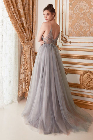 Ophelia Bead Strap Tulle Gown-4