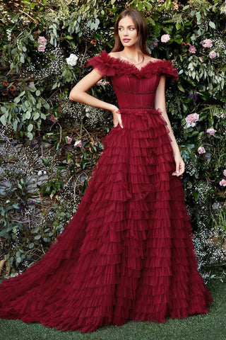 Rouge Tulle Gown-0