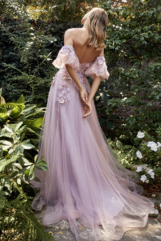 Strapless Floral Ball Gown-3