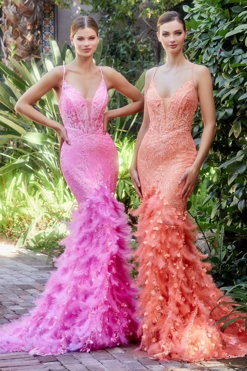 Feather Mermaid Gown-6