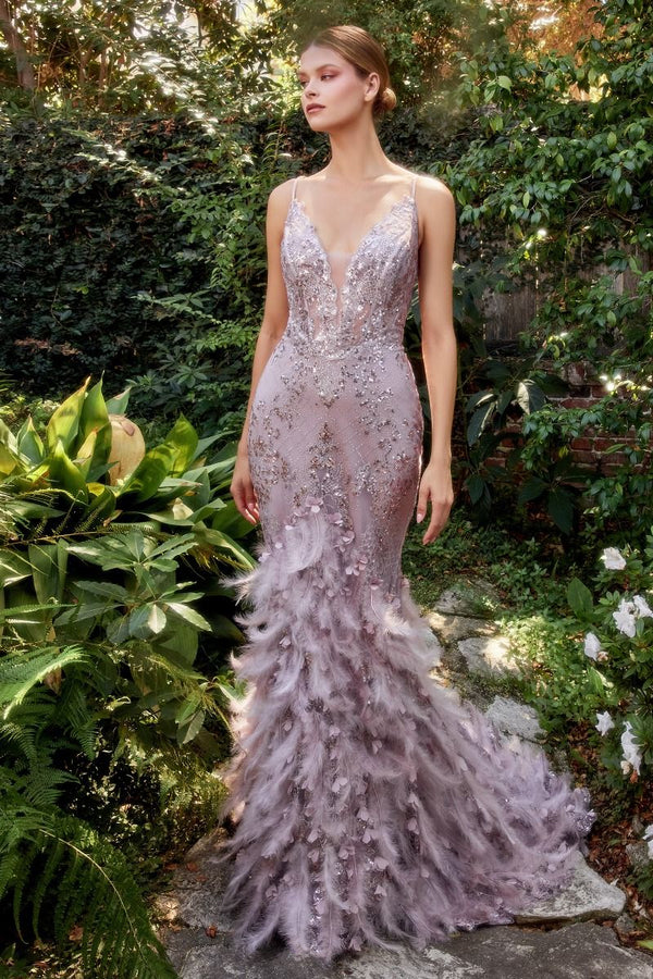 Feather Mermaid Gown-3