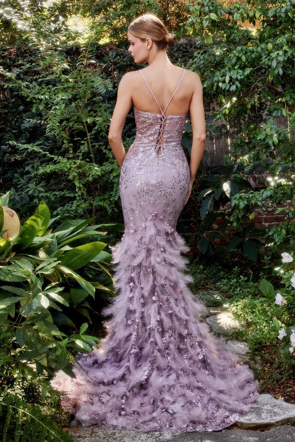 Feather Mermaid Gown-4