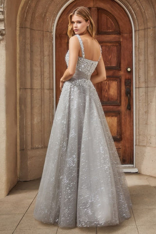 Pearleque Ball Gown With Crystal Buckle-1