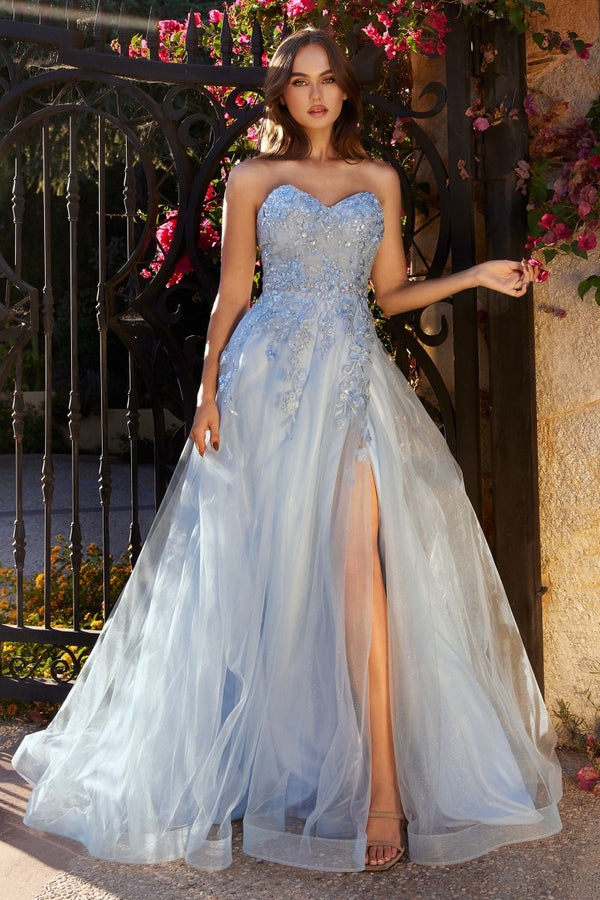 Layered Tulle Strapless Ball Gown-0