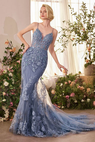 Foliage Beaded Lace Mermaid Gown-1