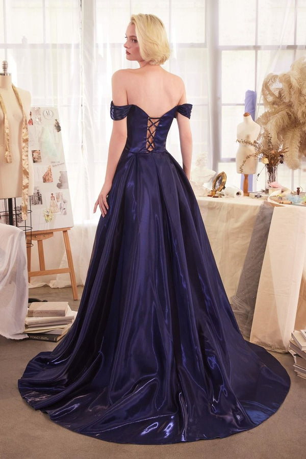 Off The Shoulder Organza Ball Gown-3