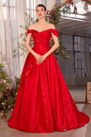 Off The Shoulder Organza Ball Gown-2