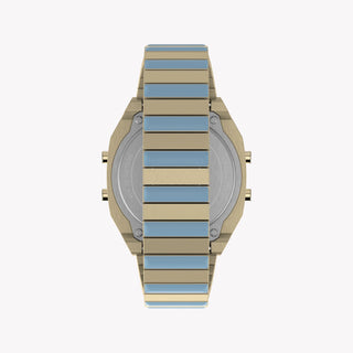 TIMEX T80 GOLD-TONE WITH BLUE ACCENTS - VIBRANT ADVENTURE WATCH FOR WOMEN-2