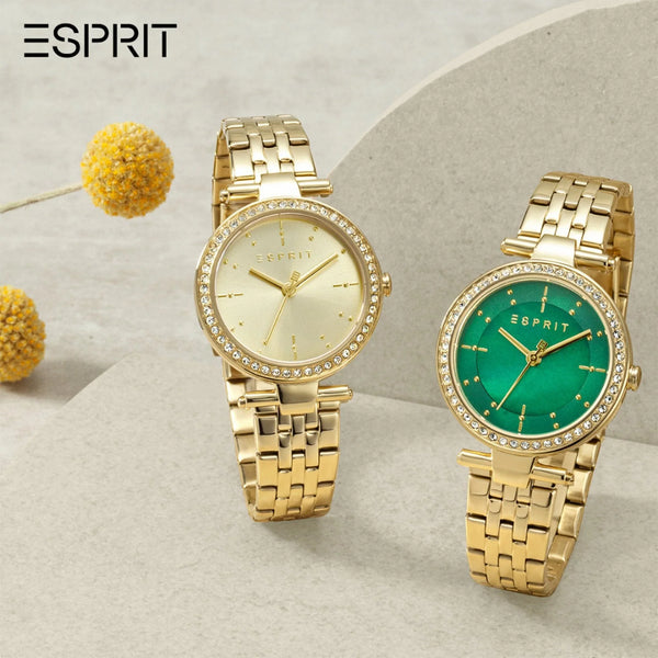 ESPRIT Women's Watch with Gold Stainless Steel Case and Gold Stainless Steel Band-3