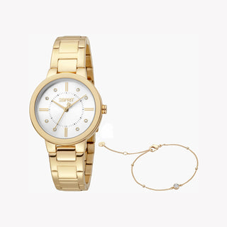 ESPRIT Women's Watch with Gold Stainless Steel Case and Gold Stainless Steel Band-0