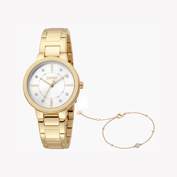 ESPRIT Women's Watch with Gold Stainless Steel Case and Gold Stainless Steel Band-0