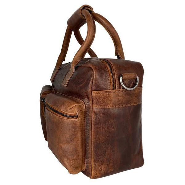 Larry Men's Supple Cowhide Leather Large Western Bag-4