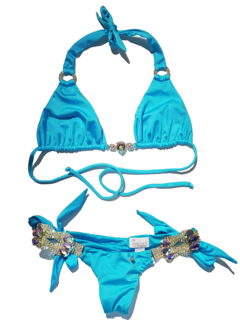 Amber Luxury Top & Tie Side Bottom - Turquoise-4