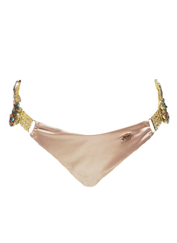 Amber Tie Side Bottom - Gold-0