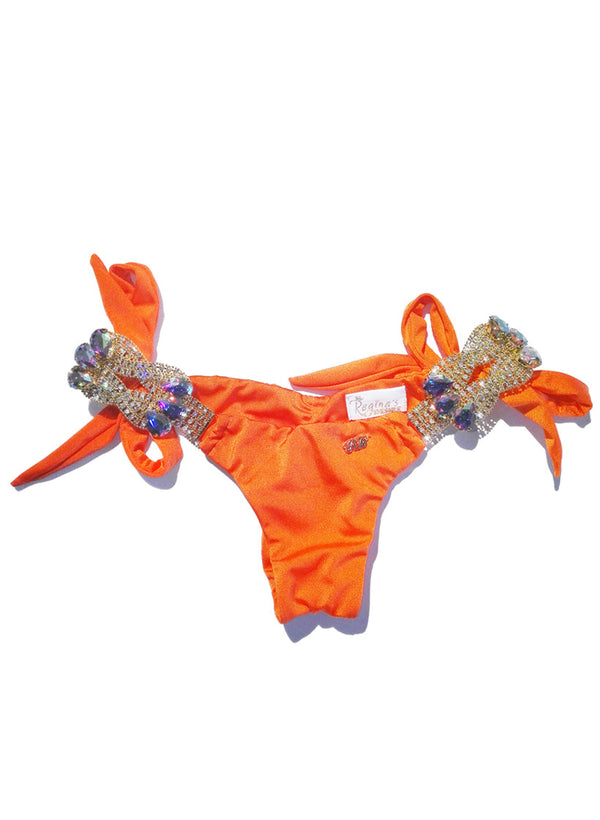 Amber Tie Side Bottom - Orange-2