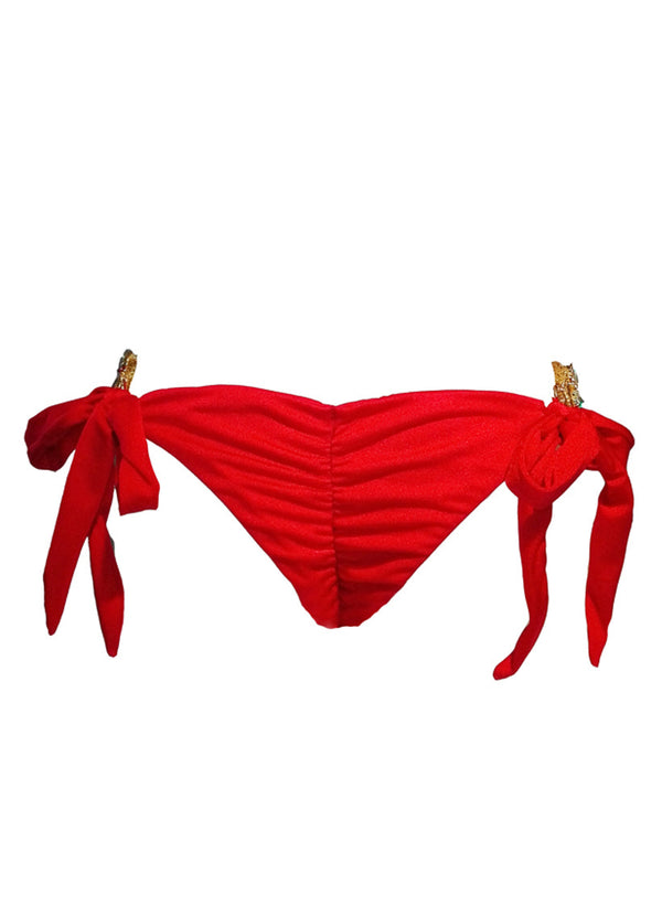 Amber Tie Side Bottom - Red-1