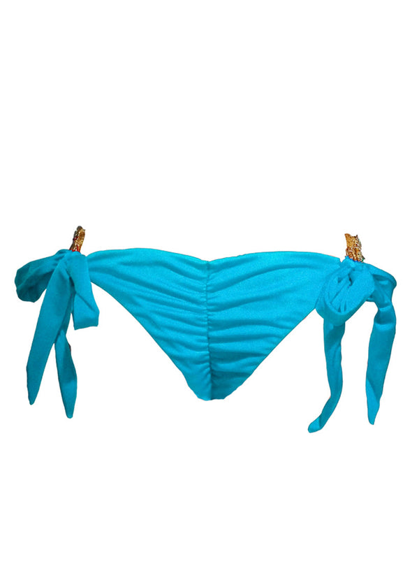 Amber Tie Side Bottom - Turquoise-1