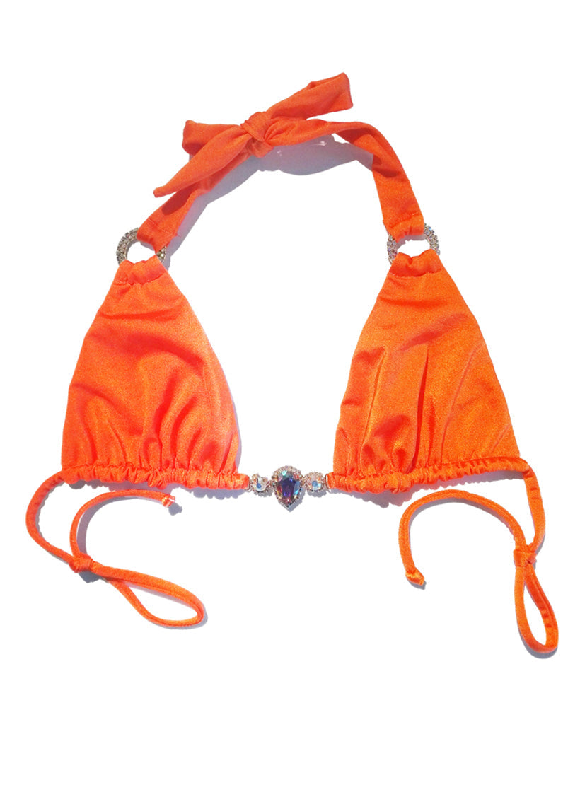 Amber Halter Top - Orange-2